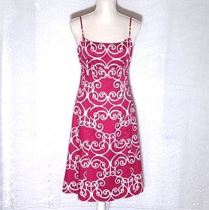 Ann Taylor Dress Pink and White Size 4